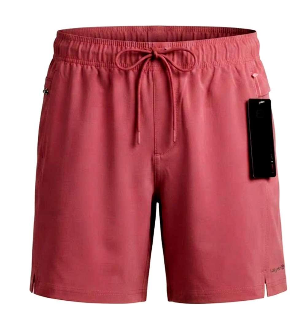 New with Tags Men’s Layer 8 Qwick-Dry Athletic Shorts - Red Moscato - Size M
